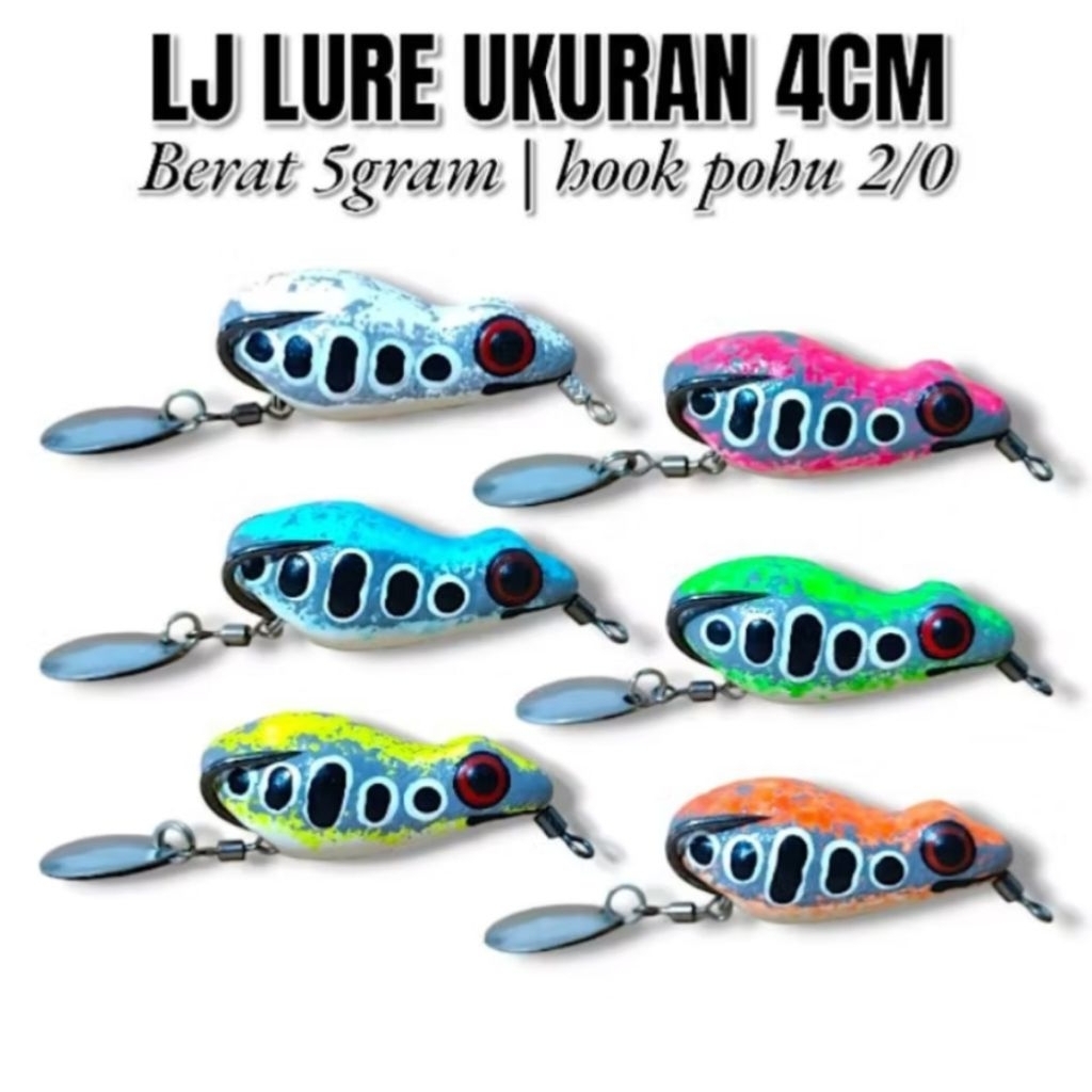 SOFT FROG TOTOL LJ LURE UKURAN 4CM UMPAN CASTING GABUS DAN TOMAN