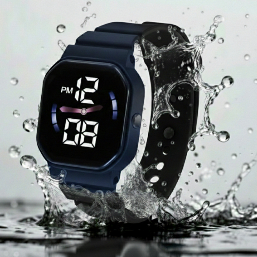 jam tangan digital anak cowok cewek anti air led