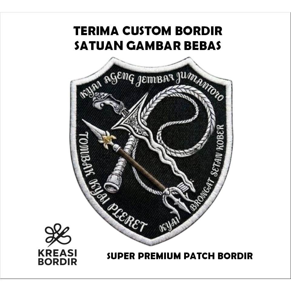 EMBLEM PATCH BORDIR LOGO TOMBAK KYAI PLERET - Kreasibordir.id
