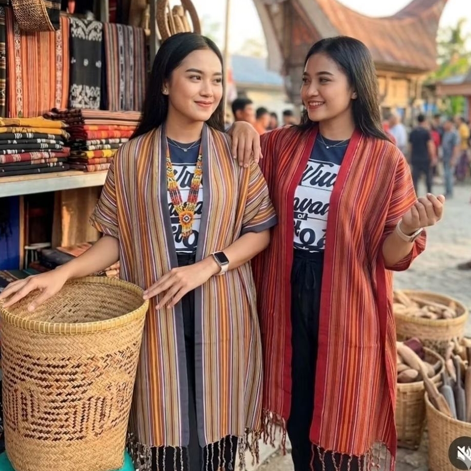 Selendang Tenun Toraja Parambak Toraja Syall Toraja