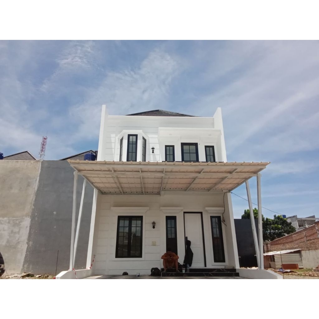 Kanopi alderon singel+rangka cet Ali terpasang