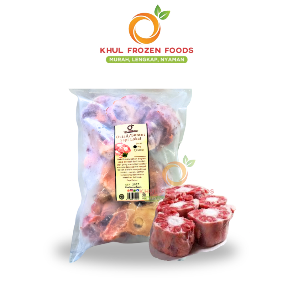 Oxtail/ Buntut Sapi Lokal 1 Kg / Tulang dan daging / Sop buntut / Sapi lokal