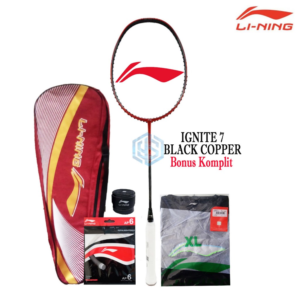 Raket Badminton Lining Ignite 7 Bonus Komplit Lining Ignite 7