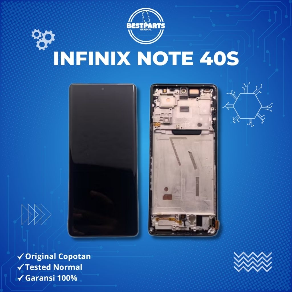 LCD TS TOUCHSCREEN FULLSET FRAME INFINIX NOTE 40S ORIGINAL COPOTAN