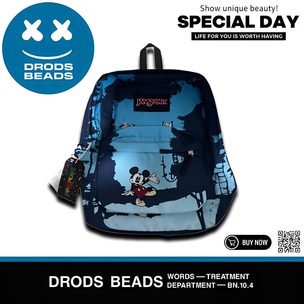 [100% REALPICT] - TAS JANSPORT DISNEY BLUE SCHOOL SUPERBREAK - TAS JANSPORT - JANSPORT - JANSPORT BA