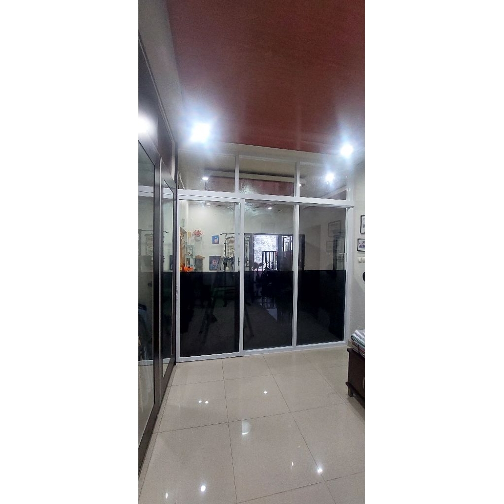 Kusen Aluminium + Pintu Sliding 1 Daun