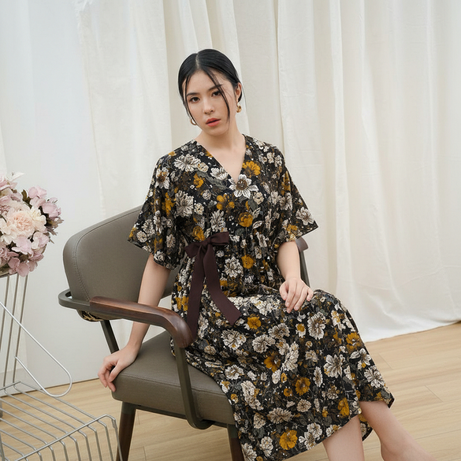 Hiyori Kimono Dress - Daster Rayon Gaya Kimono