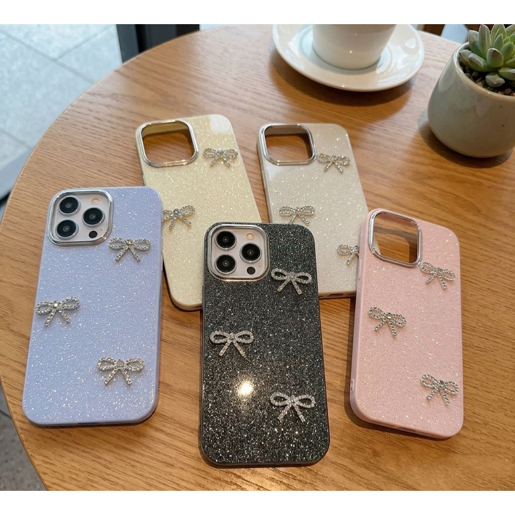 Case for iphone glitter 3d coquette 7 7+ X XR 11 12 13 14 pro promax air 16E TP60 CU