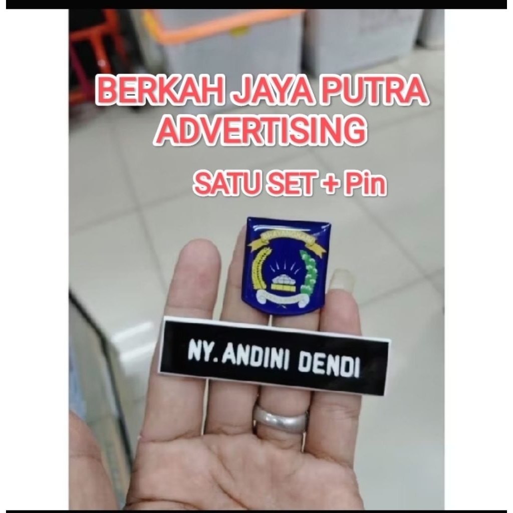 Papan Nama dada Satu set Pin Bhayangkari Ekslusif