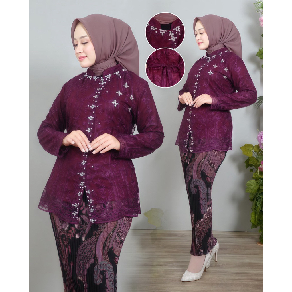 Set Kebaya Serita Modern Payet Mutiara