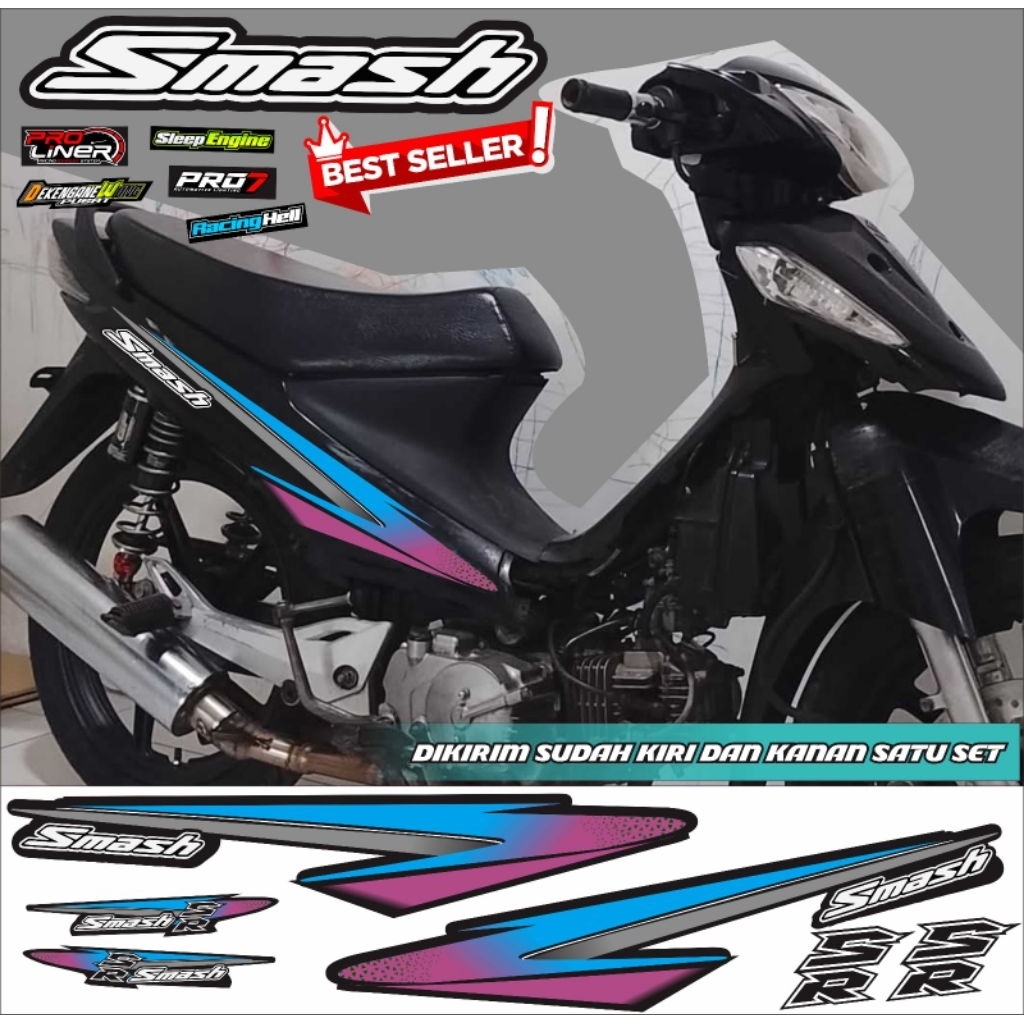 DECAL STRIPING VARIASI SMASH NEW 110 VARIASI SUZUKI SMASH