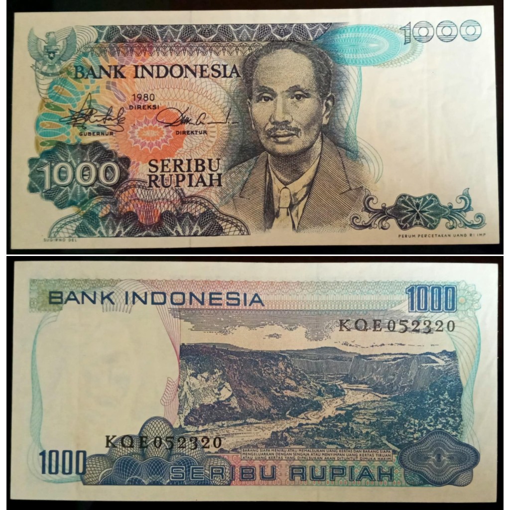 Uang Kuno 1000 Rupiah Tahun 1980 Dr. Soetomo
