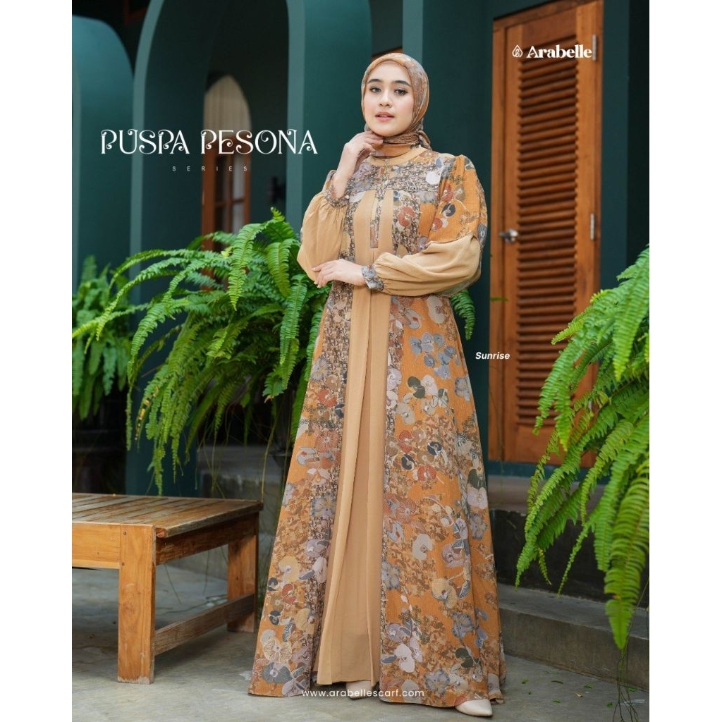 Arabelle Scarf Official/Puspa Pesona Dress Series/Gamis Terbaru Arabelle 2026