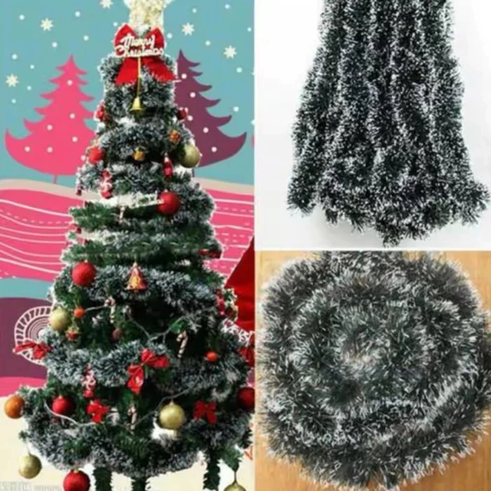 Slinger Natal Type A Tebal Slinger Hijau Salju / Hijau Daun Tebel / Slinger Pohon Natal / Dekorasi N