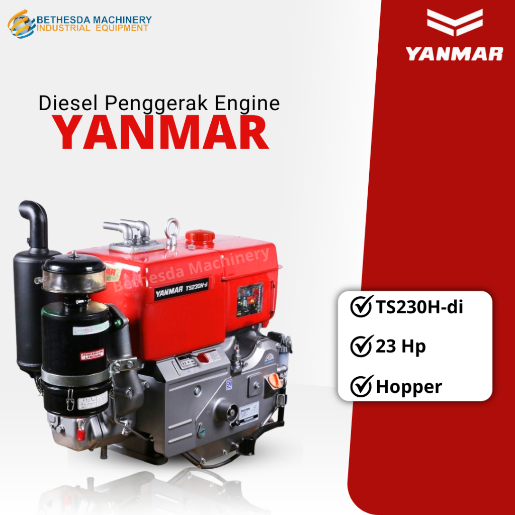 Diesel 23 HP YANMAR Hopper Type TS 230 H Diesel Penggerak