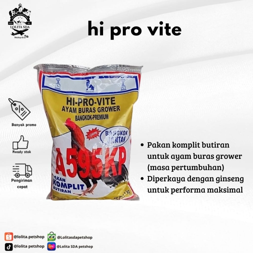 PAKAN AYAM HI-PRO-VIT VOER A595KP / PUR A595KP