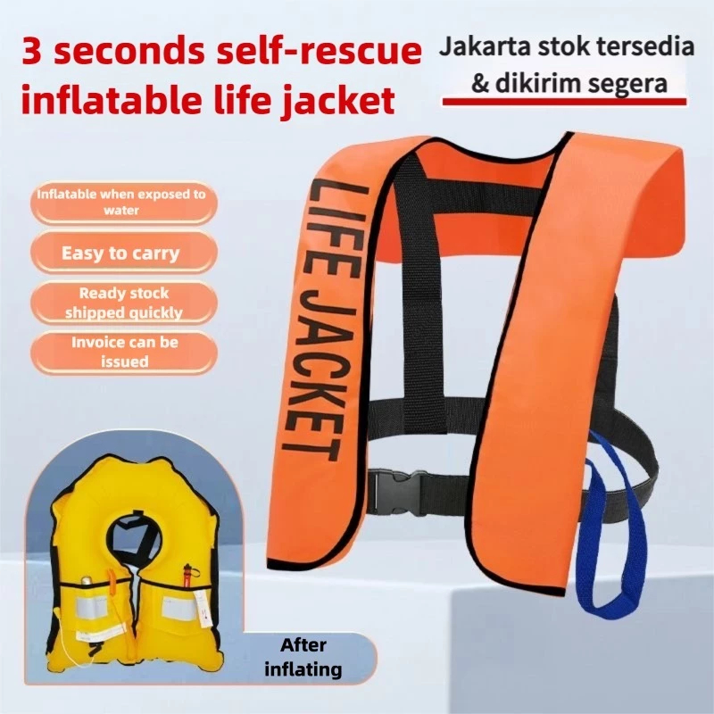 Water safety life jacket, life vest, safety lifebuoy, automatic inflatable life jacket, manual infla
