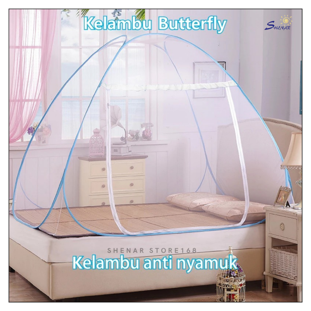 Kelambu Tenda Lipat Praktis Kelambu Tempat Tidur Portable Anti Nyamuk Dewasa & Anak Original