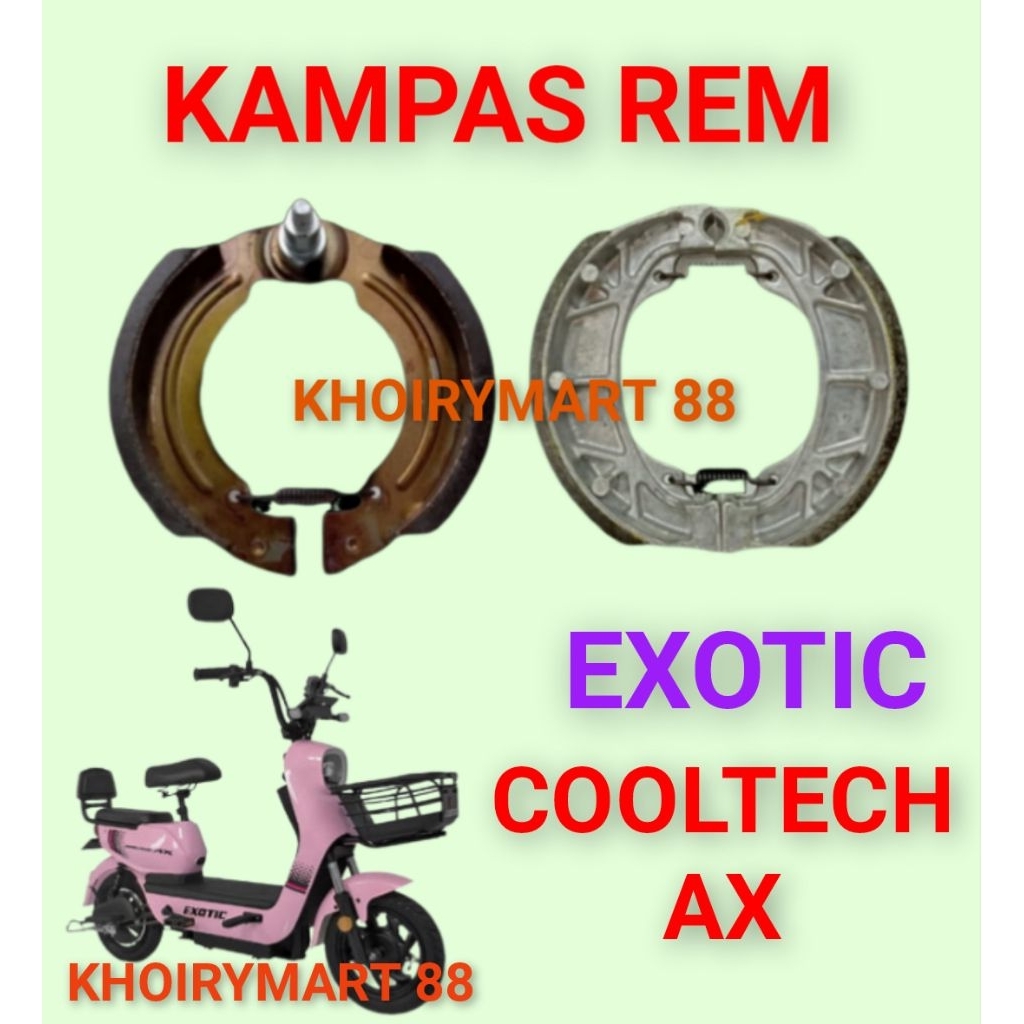 kampas rem exotic cooltech ax kampas rem  sepeda listrik exotic cooltech ax
