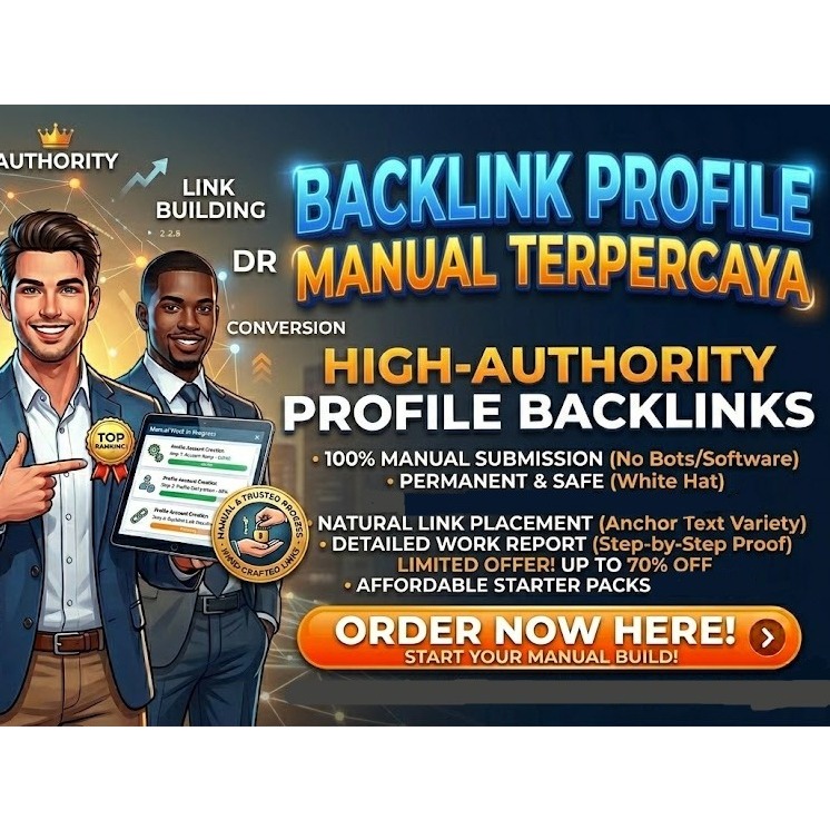 Backlink profile manual terpercaya (500 backlink)