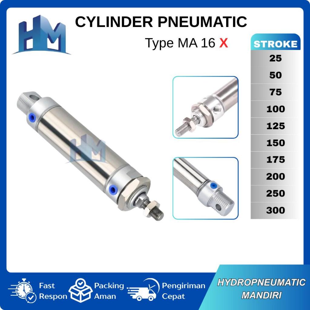 MINI CYLINDER PNEUMATIC MA16 / MA-16 / MA 16 SILINDER PNEUMATIK