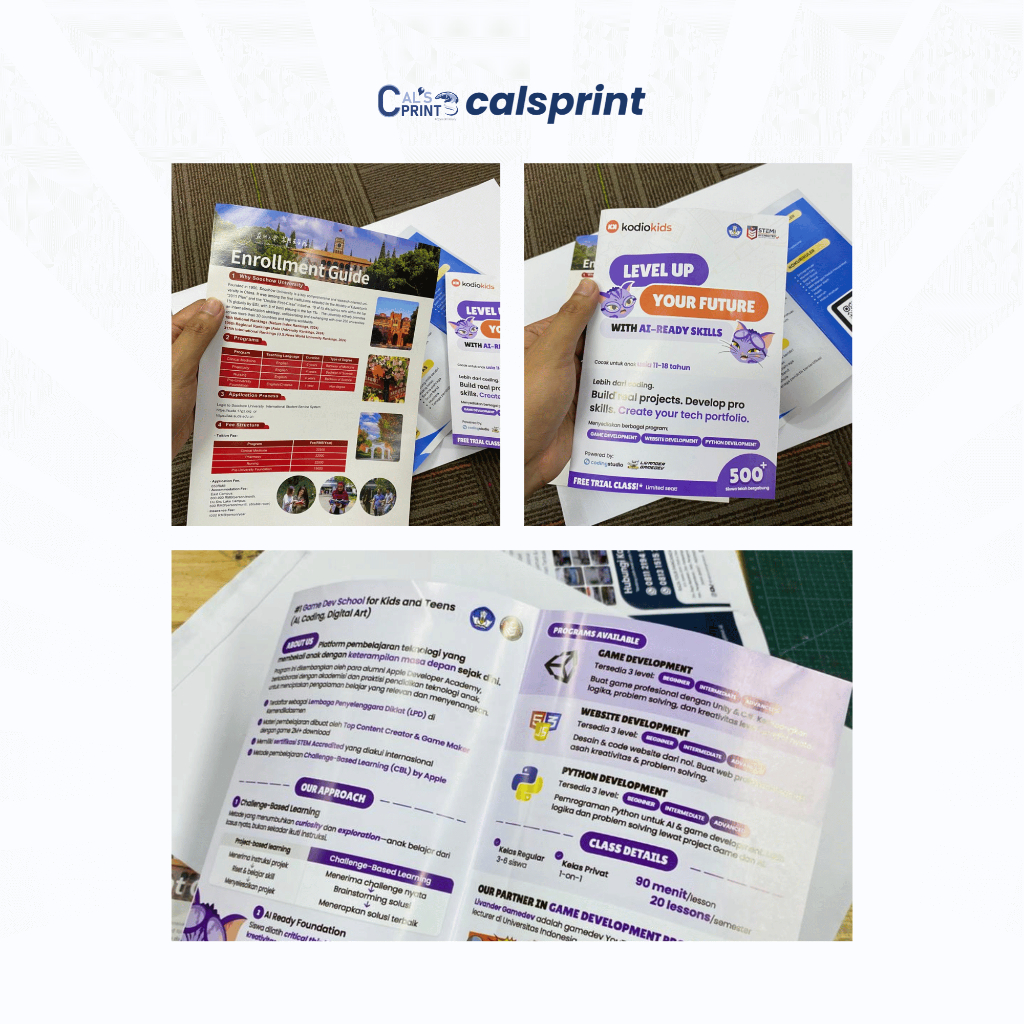 Cetak Brosur Lipat 3, Brosur Cetak A4, Cetak Leaflet Trifold