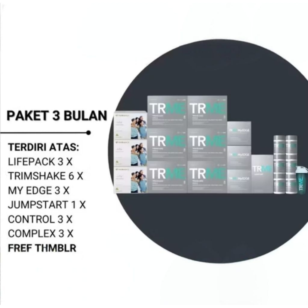 3 BULAN TRME DIET LENGKAP TWS TR90 TERBARU