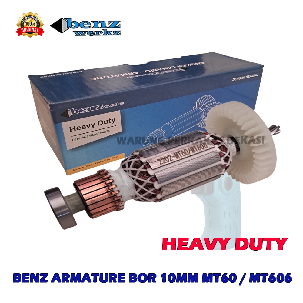 Benz Armature Bor 10 mm Maktec MT60 MT606 Makita M0600B 6412 Angker Mesin Elektrik Drill 10mm Spare 