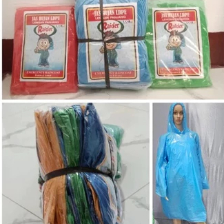 mantel hujan plastik/jas hujan murah grosir (12pcs)