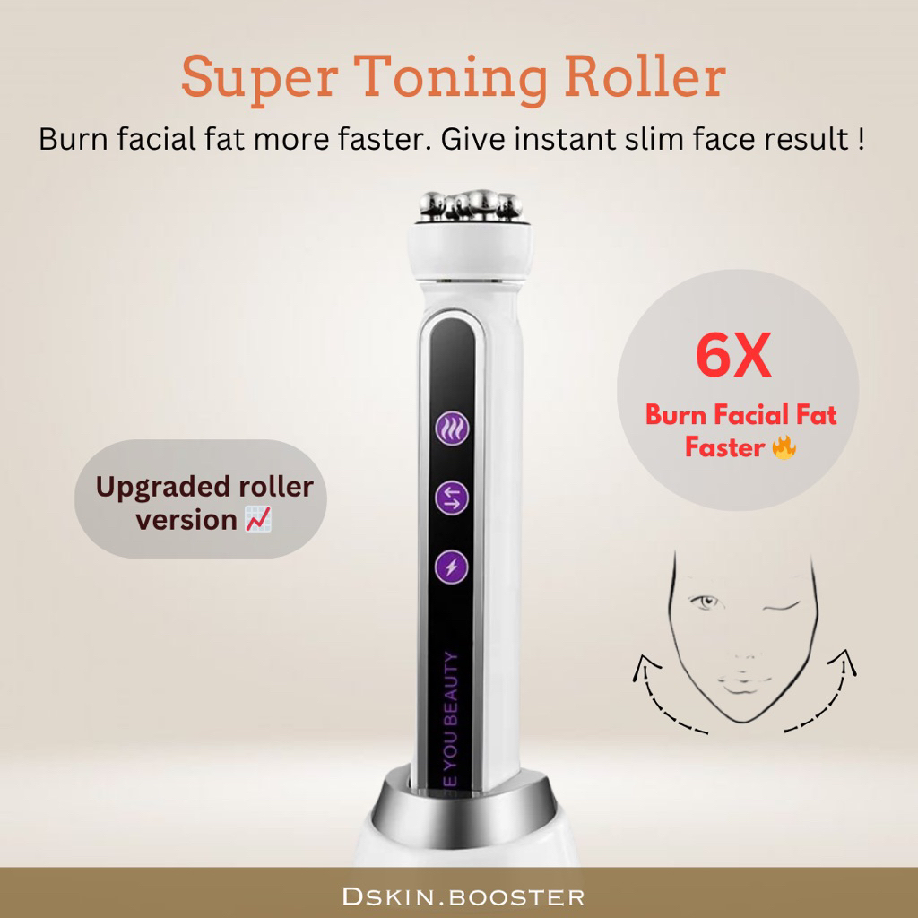 Dskinbooster- Super Toning Roller (Upgraded Roller Version ). Meniruskan pipi dan double chin 6X leb