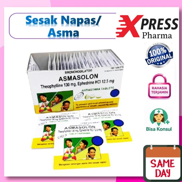 XPRESS  ASMASOLON STRIP Obat Sesak Napas Asma Solon Asthma Asthma Tablet Solon