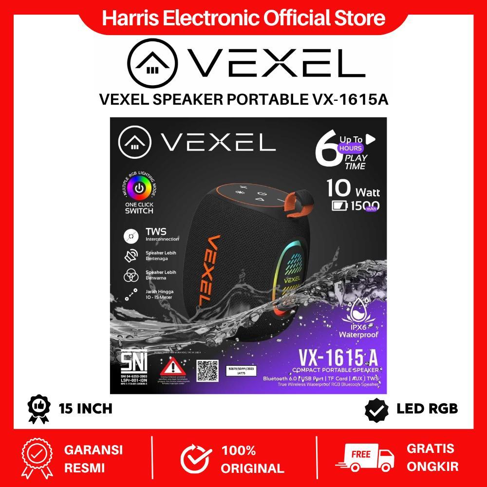 VEXEL SPEAKER PORTABLE VX-1615A Led RGB Garansi Resmi