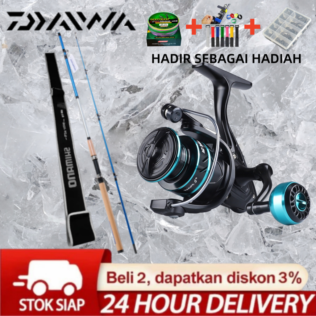 [COD] Set Alat Pancing SHIMANO Alat Pancing HZ500-7000 Series Fishing Reel Metal Body Powerful Murah