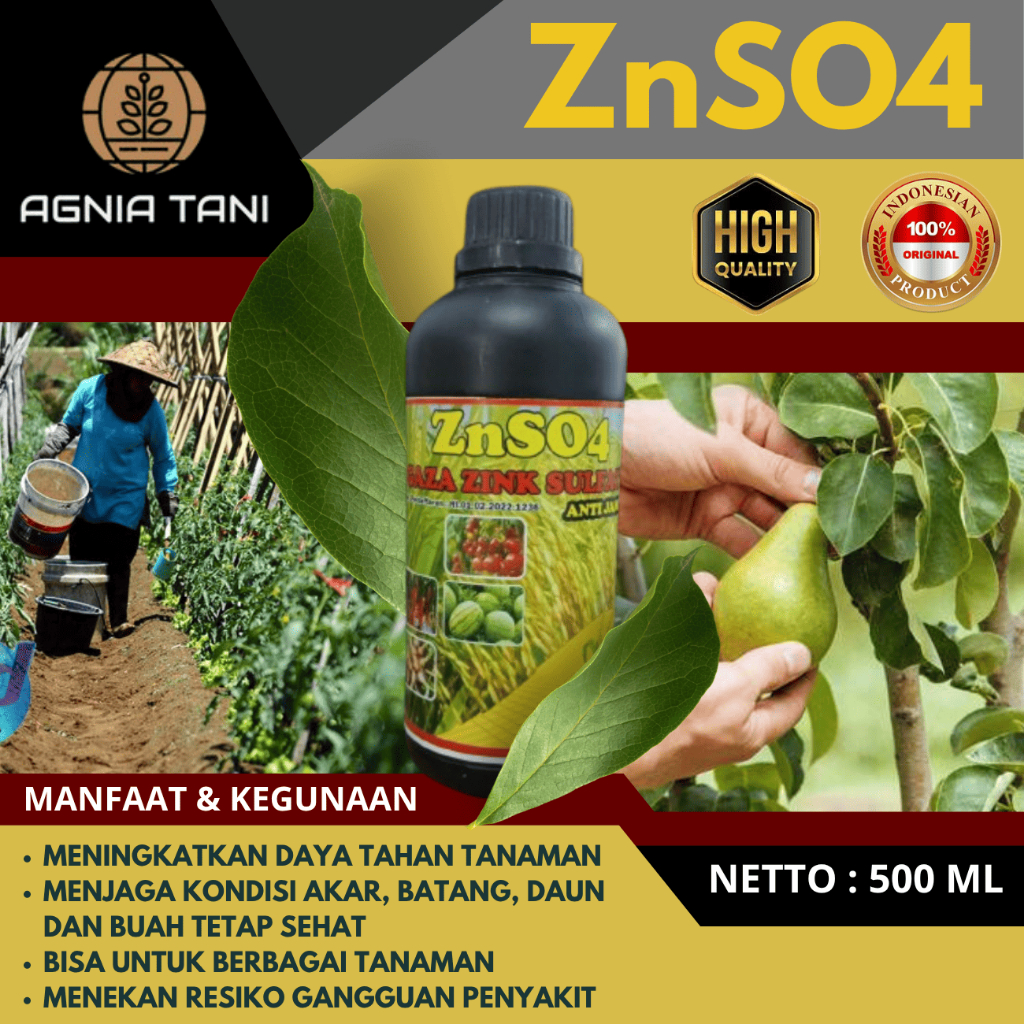 Pupuk Pelengkap Cair ZNSO4 GAZA Zinc Sulfate Boron Kalsium 500ml