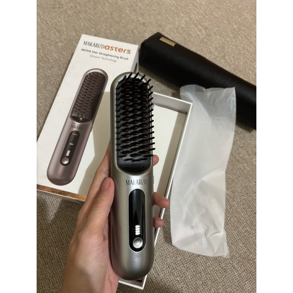 Makarizo Asters Mova Hair Straightening Brush ( catokan tanpa kabel)
