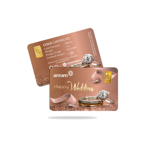 Logam Mulia Antam Gift Series Happy Wedding 1 gram