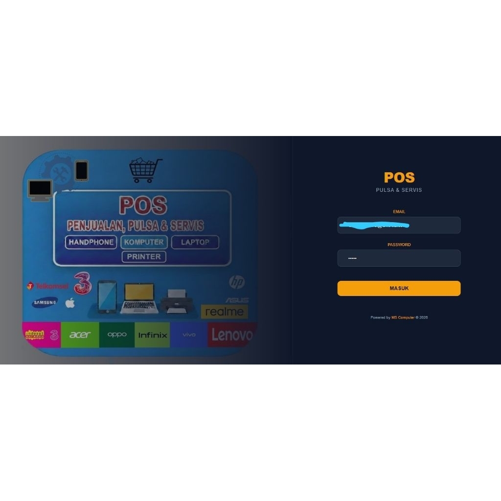 Software Kasir Konter HP & Servis Komputer - Full Source Code PHP MySQL (POS)