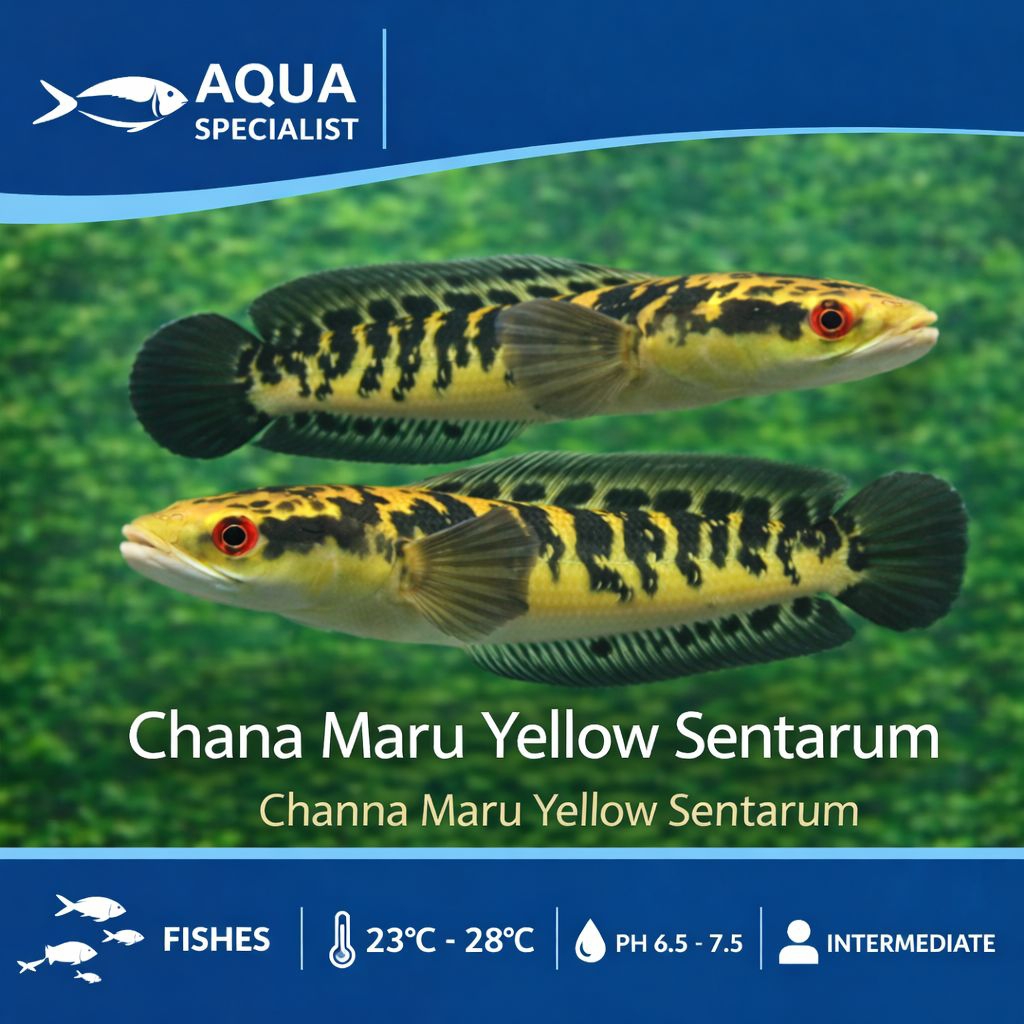 Ikan hias chana yellow sentarum / anakan maru YS / baby channa maru ys / gabus maru YS Borneo