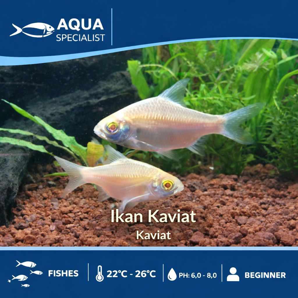 Ikan Hias Pemakan Kutu Ikan Koi Kaviat albino Mata Merah / ikan tank mate predator pembersih