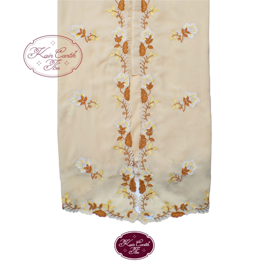 Kain Kebaya Bordir - Warna Cream