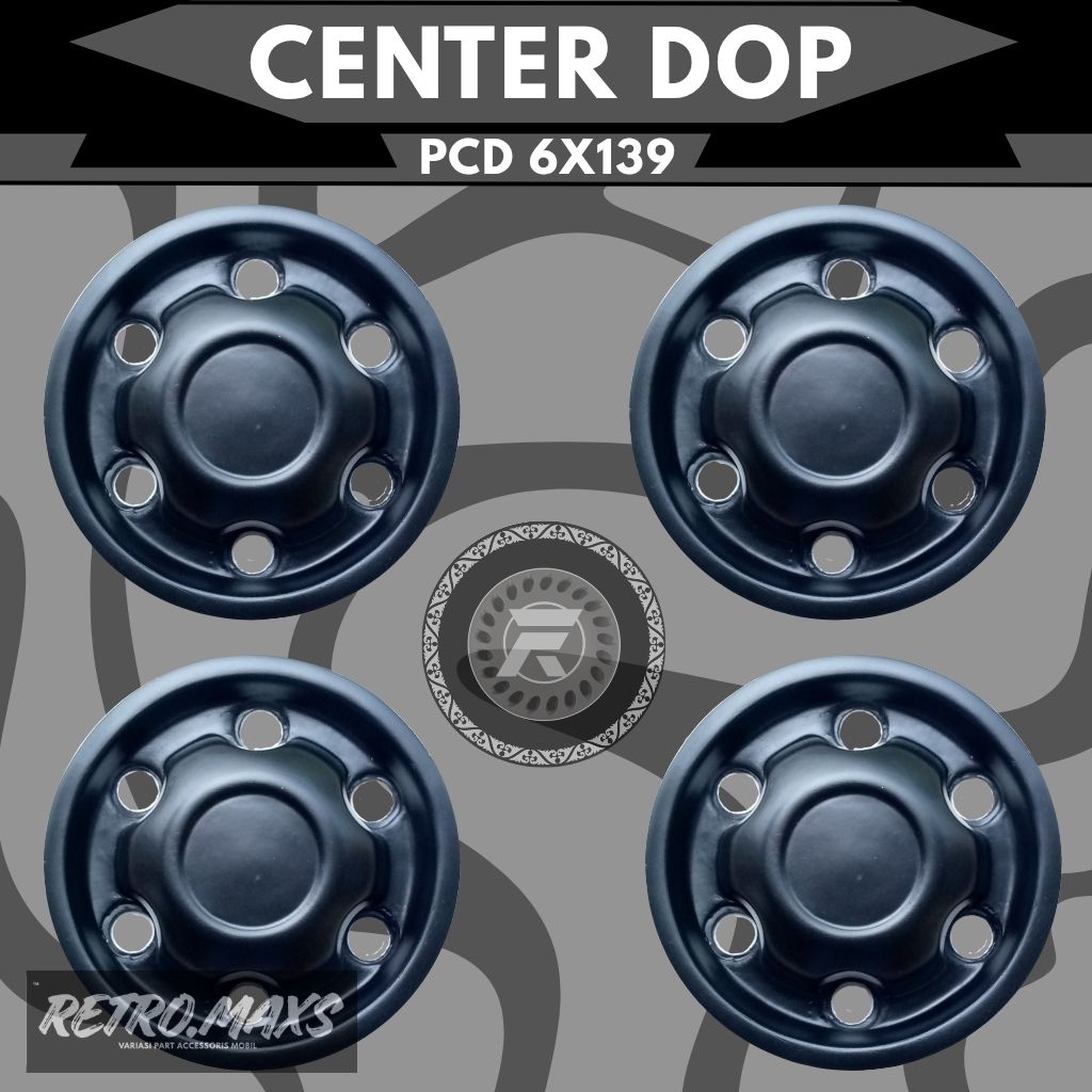 Center DOP velg kaleng mobil model 1 SET 4 PCS (PCD 6x139)