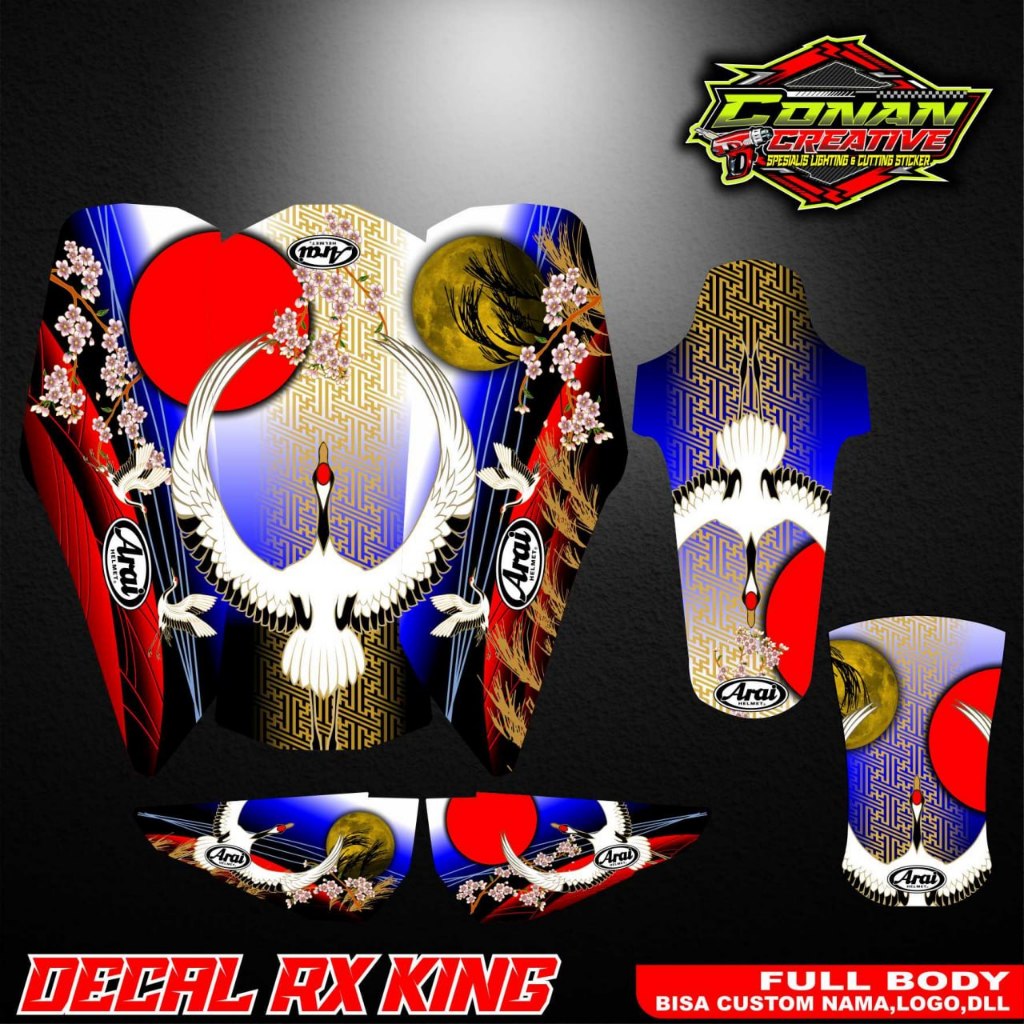 STIKER DECAL RX KING FULL BODY MODEL ARAI AIRBRUSH