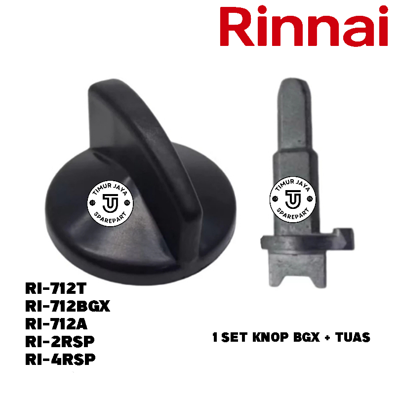 1 SET Knop Kompor dan Tuas Pemantik Gas RINNAI TURBO RI-712T 712BGX 712A RI-2RSP RI-4RSP