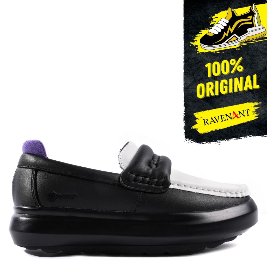 WANDER ETC Uptown Black Two Tone ORIGINAL - Sepatu Loafers Pria/Wanita