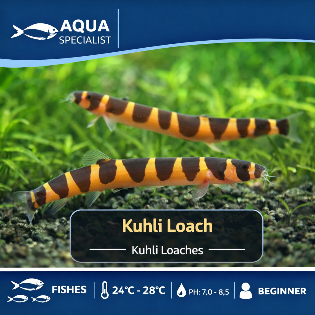 Ikan Hias Aquascape Kuhli Loach / Ikan Pemakan Planaria / Kutu Kecil / Pemakan sisa Pakan Ikan