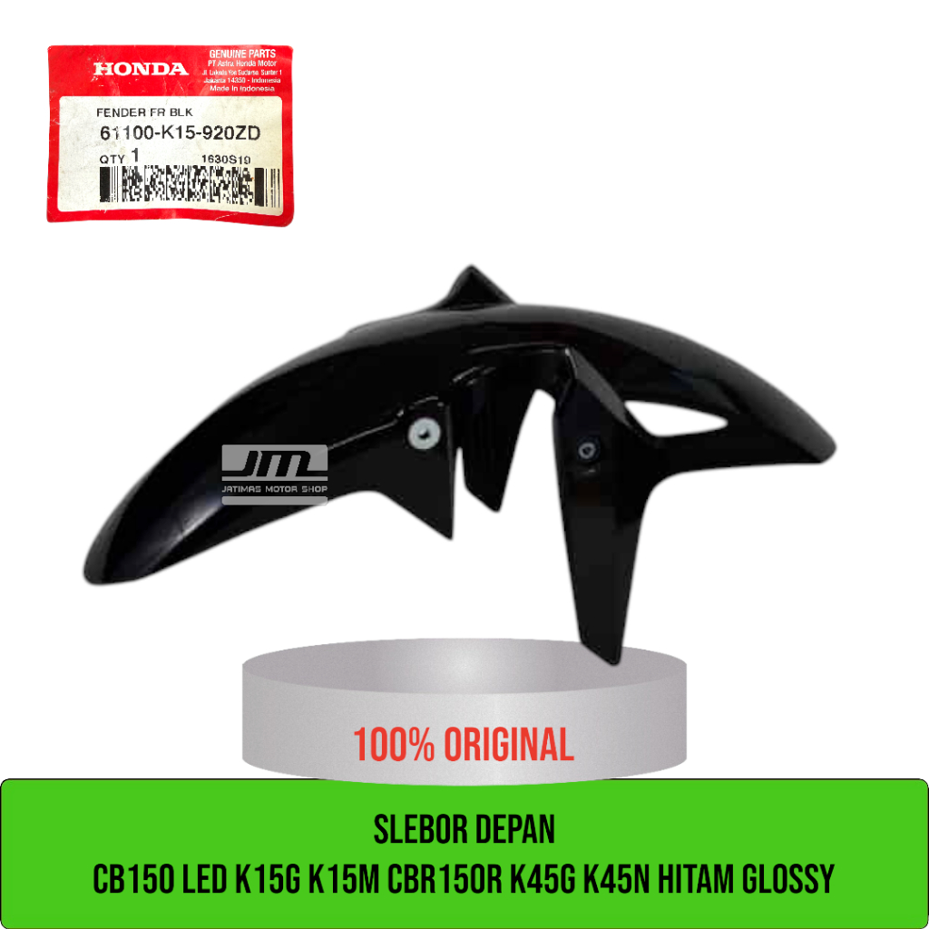 Slebor depan cb150r K15G K15M CBR150R K45G K45N hitam glossy 61100-K15-920ZD