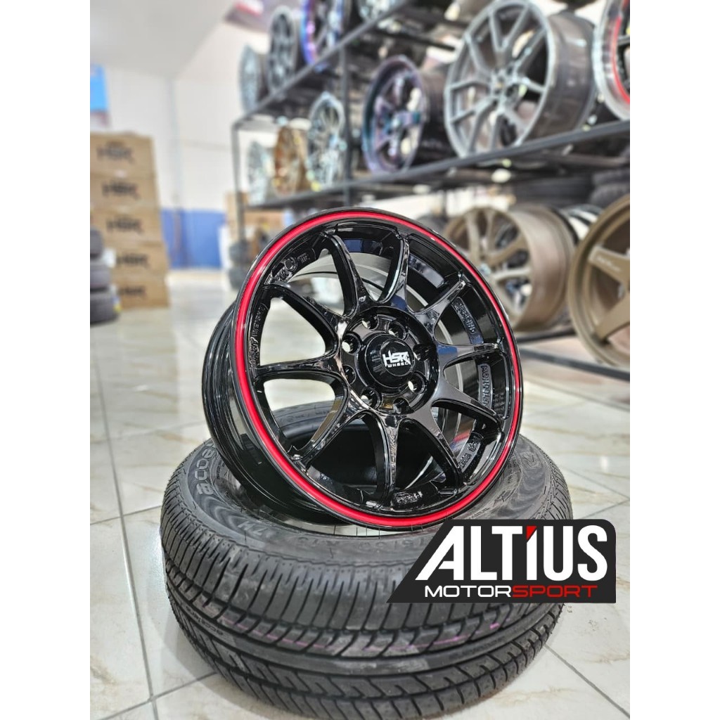 VELG DAN BAN MOBIL PROMO RING 14 HSR INDY LUBANG 4X100 4X114,3 COCOK BUAT BRIO,AGYA,AYLA,CALYA,SIGRA