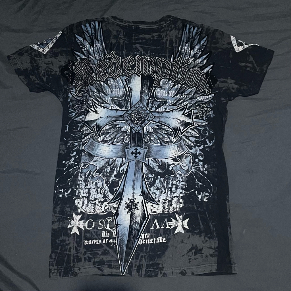 raw state tshirt, affliction, alt, y2k, xtreme, emo, grunge, mma