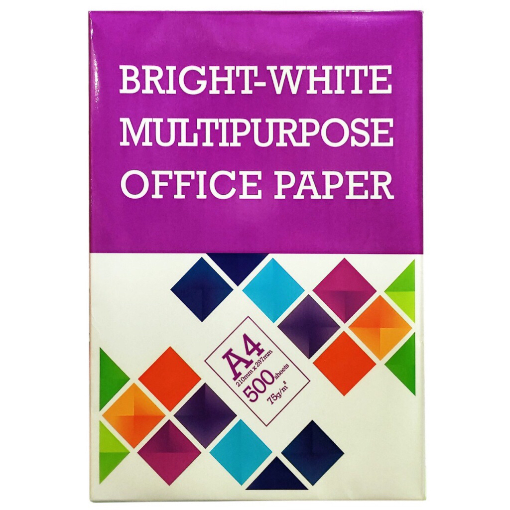Bright White  Multipurpose Office Paper (BMO)Kertas HVS F4 75gr 500 Lembar / Kertas Print & Fotocopy