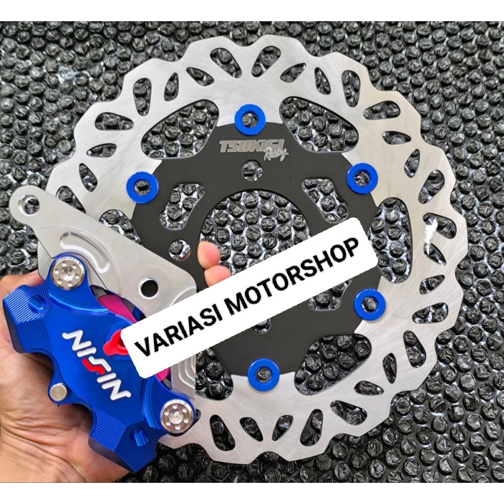 PAKET KALIPER 2 PISTON DEPAN JUPITER Z - FIZR + BREKET CNC + PIRINGAN DISC CAKRAM STANDAR PNP JUPITE